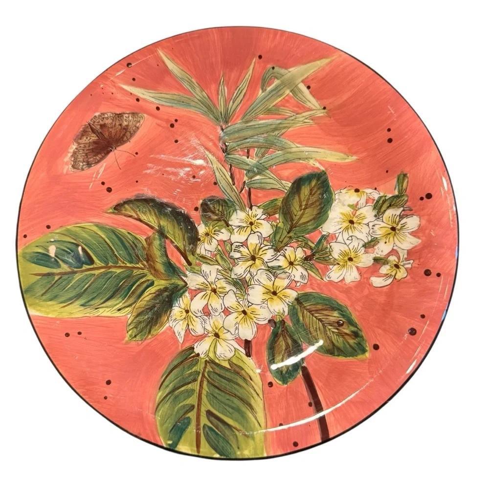 Certified International Pamela Gladding Salad Plates Botanical Butterfly - Picture 4 of 7
